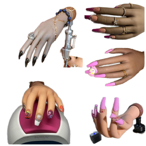 Main d'entraînement flexible pour la pratique des ongles, présentoir de doigts pour la formation en manucure DIY et le nail art - Product Image 6