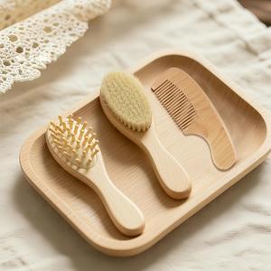 <b>Brush</b> and Comb Set, Custom Name <b>Hair</b> <b>Brushes</b> for Newborns Girls Boys, <b>Toddler</b> Baby Grooming Kit, 3Pcs - Product Image 5
