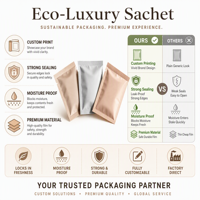 Sachets plats biodégradables personnalisés de 30 g, à trois soudures latérales, pour l'emballage en gros de sel de bain et de poudre exfoliante corporelle