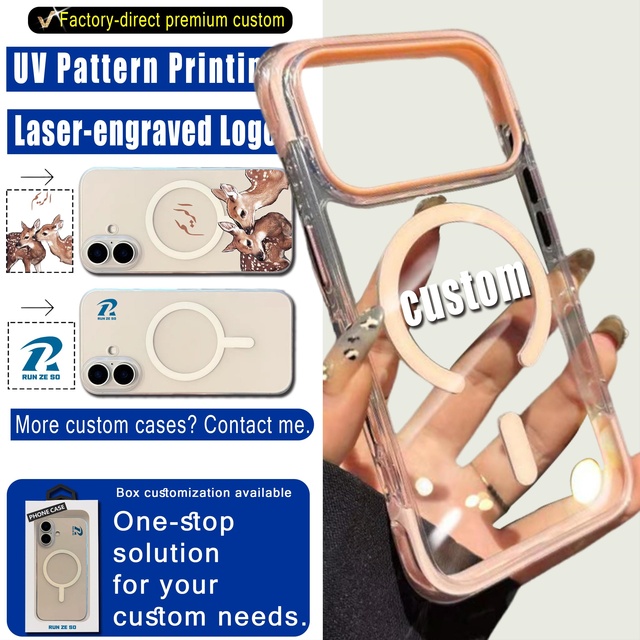Transparent Shockproof Acrylic for iPhone Custom Printed Phone case