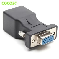 Ethernet RJ45 Buchse zu 15-Pin VGA Buchse Konverter VGA RGB HDB Extender zu LAN CAT5 CAT6 RJ45 Netzwerkkabel Adapter