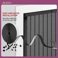 Moustiquaire magnétique moderne pour porte, filet anti-mouches avec fermeture magnétique - Empêche les insectes, laisse passer la brise, maille résistante, installation facile