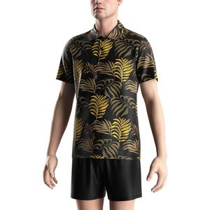 เสื้อเชิ้ตแขนสั้นลายดอกไม้แห้งเร็วสำหรับผู้ชาย เสื้อชายหาดสไตล์ฮาวาย - Product Image 5