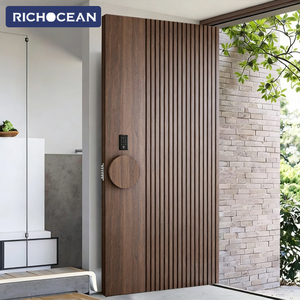 Portes de sécurité en bois massif de conception moderne RICHOCEAN, antivol, porte d'<span class=keywords><strong>entrée</strong></span> principale pour la <span class=keywords><strong>maison</strong></span> - Product Image 3