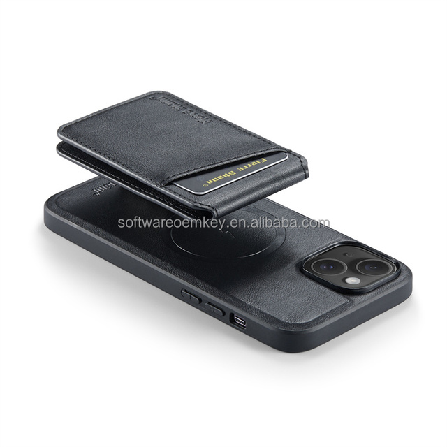 Original Magnetic Stand Brand Phone Case Card Slots Shockproof Detachable Wallet Cover for iPhone 11 12 12 14 15 Pro Max