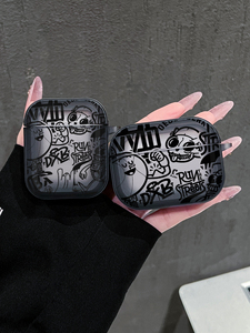 <span class=keywords><strong>Coque</strong></span> antichoc translucide givrée en TPU motif Street Art <span class=keywords><strong>Basketball</strong></span> Doodle Cœur Rouge et Vigne, compatible avec les séries 4/3/Pro/2 - Product Image 5