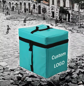 Sac isotherme personnalisé imperméable pour la livraison de nourriture à vélo, bleu, pour aliments chauds et froids, pizza - Product Image 5