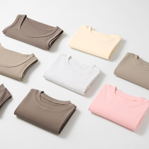 Cotton spandex đàn hồi cơ bản Ngắn Tay Áo của phụ nữ cắt crewneck T-Shirt Nhà cung cấp tùy chỉnh cổ điển 90S bé Slim Fit Trắng Tee - Product Image 4