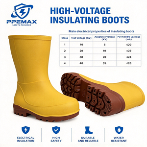 Stivali Isolanti ad Alta Tensione, <span class=keywords><strong>Scarpe</strong></span> di Sicurezza Elettrica, Stivali da Lavoro Isolanti per Ingegneria Elettrica - Product Image 1