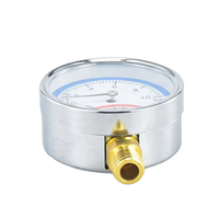 Manomètre de température et de pression à tube Bourdon Double-An Y63, thermomanomètre, plage de mesure 0-10 bar/0-120, pour chauffage au sol