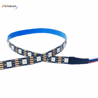 Bande LED intelligente flexible programmable à double données SPI TTL, 10 mm de largeur, SMD5050, DC12V, RGB, WS2815, intégrée, 60 LED adressables