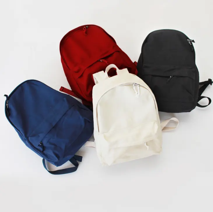 Toptan ucuz unisex tuval pamuk sırt çantası okul çantası
