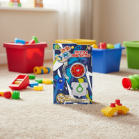 MAZZEO GIOCATTOLI Trottola Robo Battle Toupie en plastique 21x14 cm avec lanceur lumineux et ensemble arène pour enfants de 8 à 13 ans
