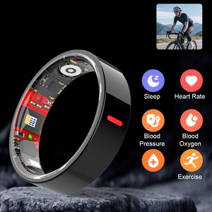 ギフト スマートリング 心拍数 血中酸素運動計 歩数計 ジェスチャーリモコン 写真撮影 多機能スマートブレスレット - Product Image 4