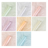 Papier kraft nacré imperméable à l'eau, enveloppe de fleur, paillettes, coloré, vente en gros