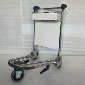 Commercial Grade Foldable Airport Trolley with Seat 250kg Capacity and Advertising Board Space - Product Image 1