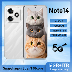 Note14 Dumbbell Set Smartphone 8000mAh 7.3 pouces 120Hz LED 108MP Caméra 16GB+1TB 5G Double SIM Reconnaissance Faciale Cadre Métallique - Product Image 6