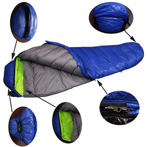 Sacchi <span class=keywords><strong>a</strong></span> <span class=keywords><strong>Pelo</strong></span> Woqi Ultra Compatti Imbottiti in Velluto 80 e Piumino 600g, Pieghevoli, 3 Stagioni, Leggeri, Modello Mummia, per Uomo e <span class=keywords><strong>Donna</strong></span> - Product Image 4