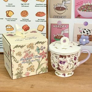 Taza de cerámica Dragon Nest con tapa, taza de regalo resistente al calor de 301-400ml para uso en la oficina o el hogar - Product Image 4