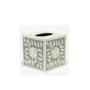 Caja de pañuelos con incrustaciones de hueso de alta calidad para decoración de mesas y restaurantes y hoteles y suministros caja de pañuelos con incrustaciones de hueso - Product Image 4