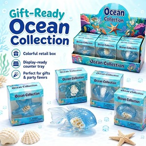 Ocean Squishy <b>Toy</b> NeeDoh Fidget Gel <b>Toy</b> Fish Shell Starfish <b>Turtle</b> Assortment Gift Ready Box Unisex 14 Years & up - Product Image 4