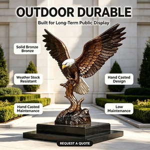 Statua <span class=keywords><strong>Aquila</strong></span> in Bronzo TREVI 120cm, Scultura <span class=keywords><strong>Aquila</strong></span> in Volo Realizzata a Mano con Fusione a Cera Persa per Giardini di Ville di Lusso - Product Image 1