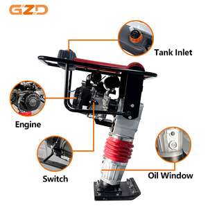 Apisonadora de Gasolina GZD de 5.5 HP, Serie 125, Compactadora de Suelo de Alta Resistencia, Color y Logotipo Personalizados, Apisonadora Vibratoria - Product Image 3