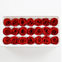 Vente en gros de têtes de roses éternelles préservées de 2-3 cm, fleurs naturelles réelles pour la fête des mères, la Saint-Valentin, le bricolage et la décoration de boîtes cadeaux