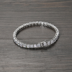 Pulsera de tenis de piedra Pagoda de 4 mm, collar de hip-hop de cobre con una hilera de circonitas. Collar Lijing de Moda Tanjing - Product Image 3