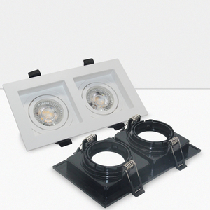 Lámpara de Techo Cuadrada Moderna, <span class=keywords><strong>Precio</strong></span> de Fábrica, Empotrada, Negra y Blanca, MR16, Portalámparas <span class=keywords><strong>GU10</strong></span> con Cuerpo de Aluminio - Product Image 5