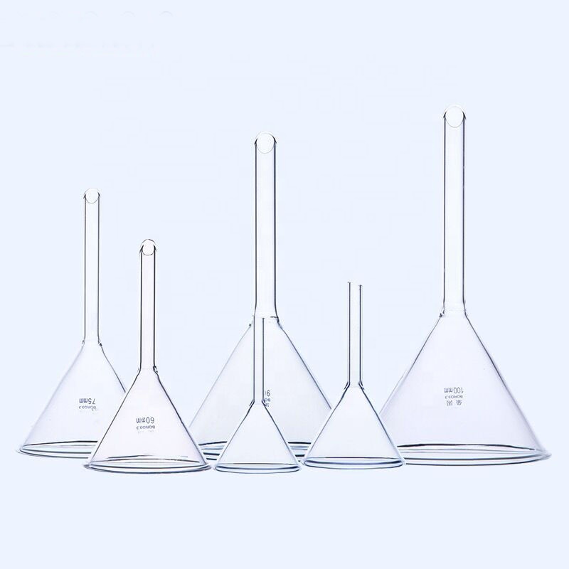 Short Stem Glass Funnel With 19/22 Joint - 75mm Top For Lab Use