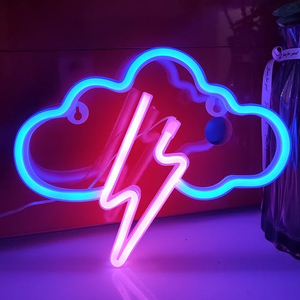 Enseigne lumineuse LED néon flexible en plastique décorative moderne personnalisée ETL, certifiée IP67, alimentation murale AC, blanc chaud 3000K, pour chambre à coucher, alimentée par USB - Product Image 2