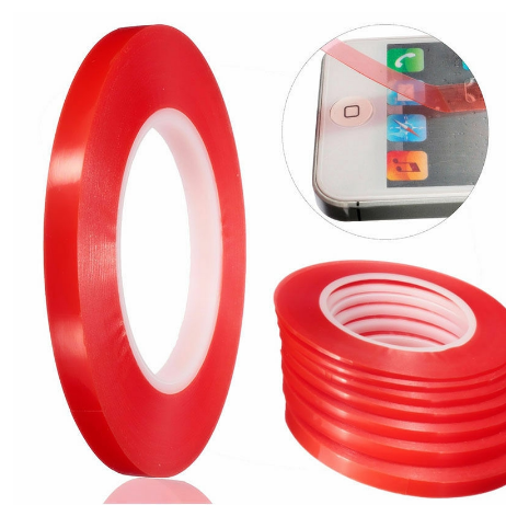 Strong and Stable Adhesion Selfadhesive Double Face Sided Reinforced Adhesive Tape Adhesive Pet Tape Red