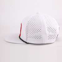 Casquette 7 Panneau Personnalisée Hip Hop Flat Bill Broderie 3D Logo Unisexe Nylon Gorras Imperméable Découpé au Laser Perforé Trou Casquette Snapback