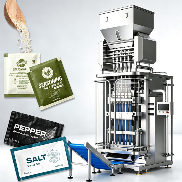 Multi Row Automatic 1g 2g 5g Seasoning Bag Packing Machine for Sugar Stick Packing Machine Salt Pepper Sachet Packing Machine