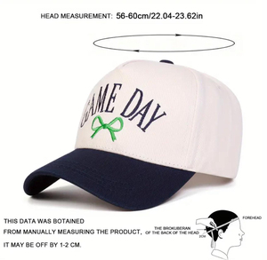 Casquette de baseball vintage bicolore brodée personnalisable avec logo pour le jour du match, style trucker, pour femme, pour l'esprit scolaire et les mamans sportives - Product Image 3