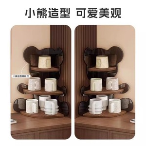 Corner Shelf 3 Tier Wood Cosmetic Organizer Storage Rack For Makeup Bathroom Vanity Desk Use - Product Image 4
