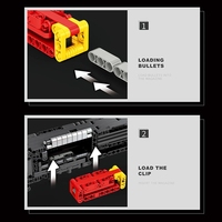 Bloques de Construcción Reobrix 77002, Pistola de Juguete, Arma Militar, Modelo de Pistola Desert Eagle, Bloques de Construcción para Niños