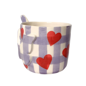 Tazza in ceramica a mano effetto farfalla, caffè a scacchi a farfalla dipinto a mano o tazza da tè, regalo di San Valentino per lei - Product Image 2