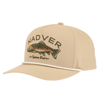 Gorra de Pesca Personalizada de 5 Paneles con Cordón, Tejido Micro Pique de Alto Rendimiento, Color Caqui Claro, Bordado Plano, Estructurada, Visera Curva, Cierre a Presión