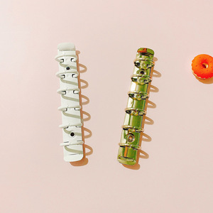 Mini anneaux de reliure en métal colorés, papeterie, anneaux de reliure de type O A8 A7 A5 A6, 3 trous, <span class=keywords><strong>feuille</strong></span> libre, clips métalliques ronds - Product Image 3
