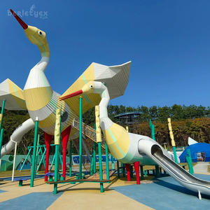 Berletyex aire de jeux extérieure jardin moderne dinosaures grand animal escalade enfant ensemble de jeu en acier inoxydable aire de jeux extérieure <span class=keywords><strong>toboggan</strong></span> - Product Image 5