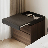 Table de chevet secrète The Wild Hide, unité de rangement minimaliste italienne multifonctionnelle avec tiroirs cachés, rangement de chevet
