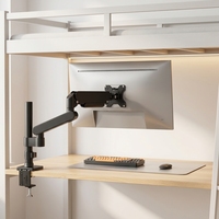 Soporte de Monitor con Resorte de Gas, Negro Brillante, para Pantallas de 27 Pulgadas, Construcción de Acero Aleado, Capacidad de Carga de 10 kg, Inclinación de 90°, Personalizable