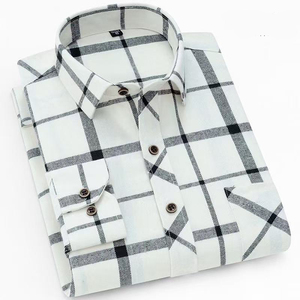 Nueva moda a cuadros, camisa informal, polos de estilo inglés, camisas a cuadros de manga larga para hombres - Product Image 1