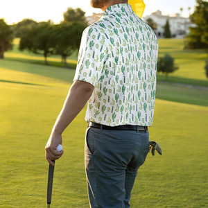 Camiseta de Polo Deportiva de Golf de Alta Calidad con Logotipo Personalizado OEM, 80% Poliéster, 20% Elastano, para Hombre - Product Image 5