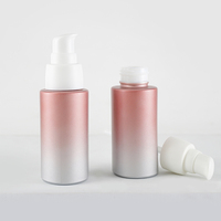 Dégradé Cosmétiques Ensembles D'emballage Vide 40ml Verre Opale Avec Pompe Ensemble De Soins De La Peau Bouteille De Lotion Pour Le Visage