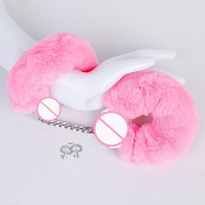 Regolabile in metallo di spessore peluche manette giocattoli del sesso oggetti di scena con chiave braccialetto Bondage ingranaggio per la moderazione e la tortura - Product Image 4