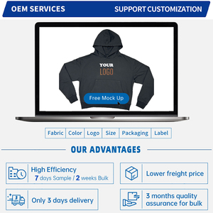 OEM Alta Qualidade Moletom Pesado Streetwear Unissex Algodão e Poliéster 400gsm Tamanhos Grandes Personalizados - Product Image 2