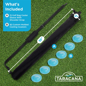 Manchon de refroidisseur de sac de golf avec 6 rondelles de glace 7 canettes manchons de refroidisseur de <span class=keywords><strong>bière</strong></span> pour sacs de golf support de refroidisseur isolé pour le stockage de voyage - Product Image 3